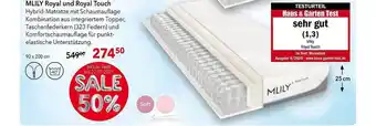 Matratzen Concord MLILY Royal und Royal Touch Angebot