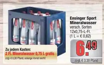 alldrink Ensinger sport mineralwasser Angebot