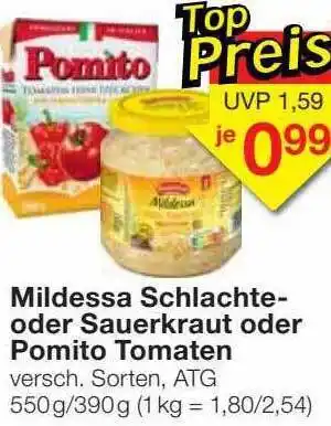 Jawoll Mildessa schlachte- oder sauerkraut oder pomito tomaten Angebot