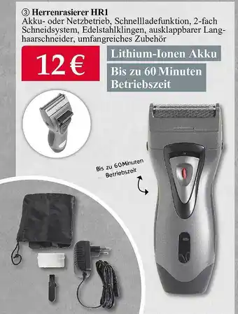 Woolworth Herrenrasierer hr1 Angebot