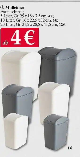 Woolworth Mülleimer Angebot