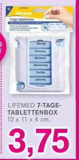 KODi Lifemed 7-tage-tablettenbox Angebot