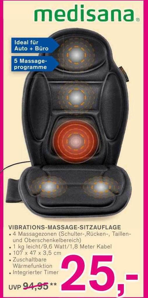 vibration dämmen Medisana Massageauflage MCH main image 0