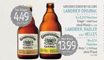 Edeka Struve Grevensteiner by veltins landbier original oder landbier, radler oder helles Angebot