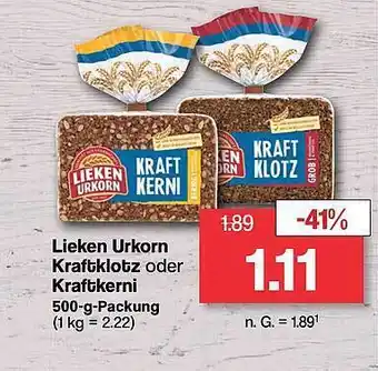 Famila Nord West Lieken urkorn kraftlotz oder kraftkerni Angebot
