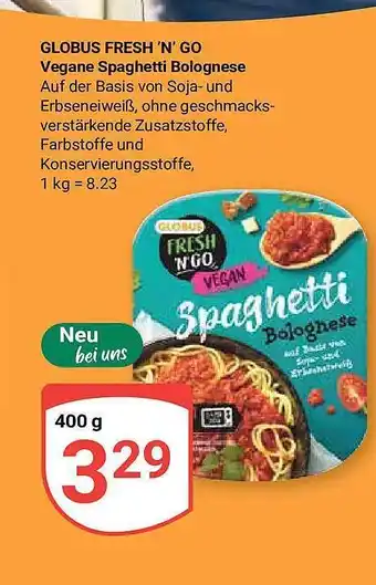 Globus Globus fresh 'n' go vegane spaghetti bolognese Angebot