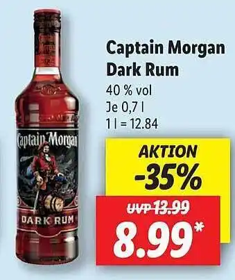 Lidl Captain morgan dark rum Angebot