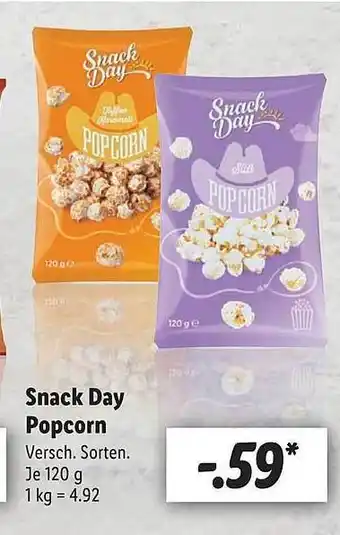 Lidl Snack day popcorn Angebot