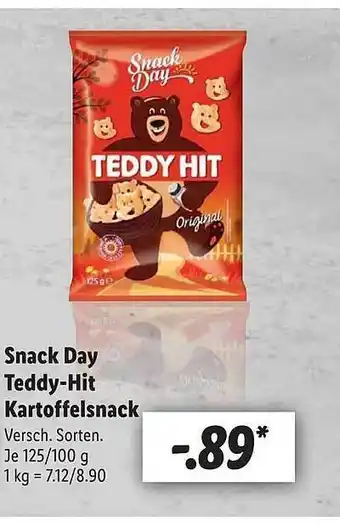 Lidl Snack day teddy-hit kartoffelsnack Angebot