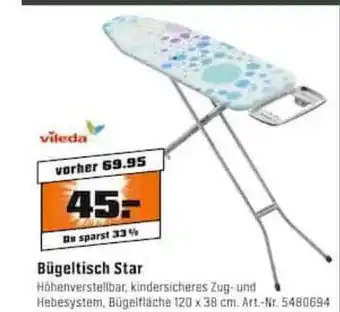 OBI Bügeltisch star vileda Angebot