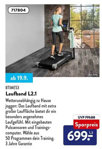 Aldi Süd 8times3 laufband l2.1 Angebot