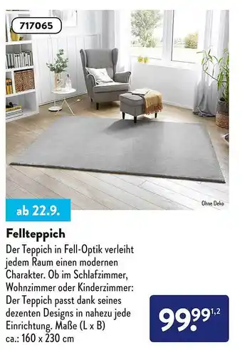 Aldi Süd Fellteppich Angebot