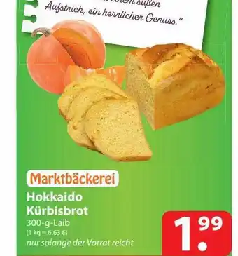 Famila Nord Ost Marktbäckerei hokkaido kürbisbrot Angebot