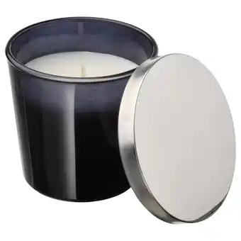 IKEA Lövträd duftkerze im glas mit deckel schwarze rose und sandelholz/grau Angebot