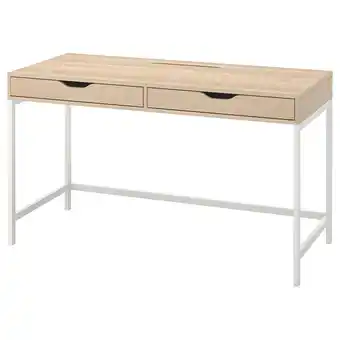 IKEA Alex schreibtisch weiß las./eichenachbildung Angebot