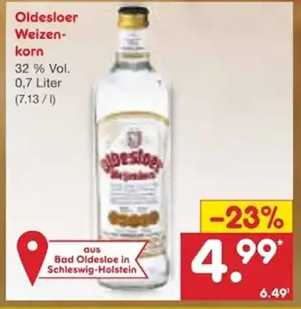 Netto Marken-Discount Oldesloer Weizenkorn 700 ml Angebot