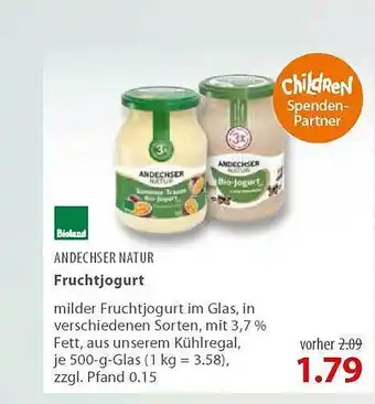 basic Andechser natur fruchtjoghurt Angebot