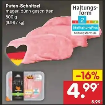 Netto Marken-Discount Puten-Schnitzel 500g Angebot