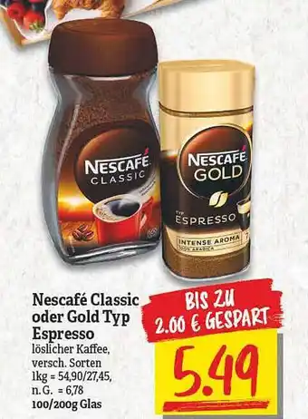 NP Discount Nescafé classic oder gold typ espresso Angebot