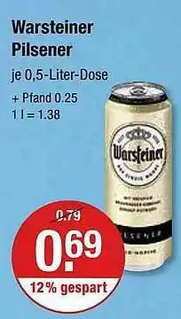 V Markt Warsteiner pilsener Angebot