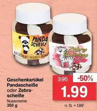 Famila Nord West Geschenkartikel pandascheiße oder zebra scheiße Angebot