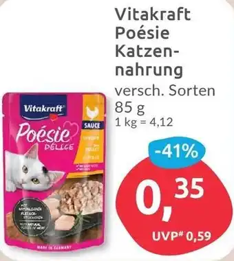 Budni Vitakraft Poésie Katzennahrung 85 g Angebot