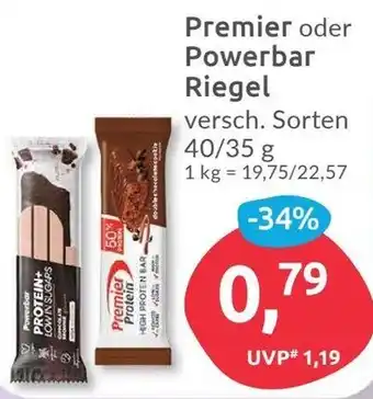 Budni Premier oder PowerBar Riegel 40/35 g Angebot