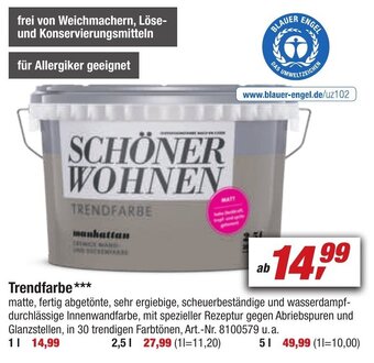 toom Baumarkt Schöner Wohnen Trendfarbe Angebot