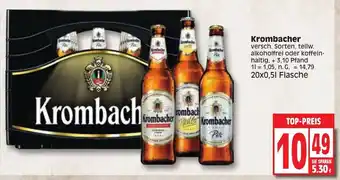 Edeka Krombacher Pils 20x0,5 L Flasche Angebot