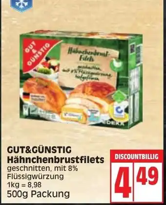 Edeka Gut & Günstig Hähnchenbrustfilets 500g Packung Angebot