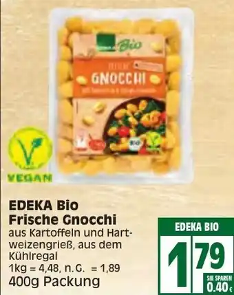 Edeka Edeka Bio Frische Gnocchi 400g Packung Angebot