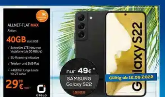 Euronics Berlet Allnet-flat max mit samsug galaxy s22 Angebot