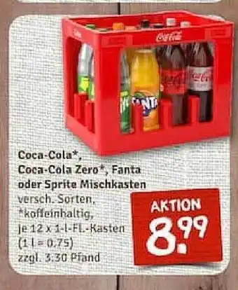 nahkauf Coca-cola, coca-cola zero, fanta oder sprite mischkasten Angebot