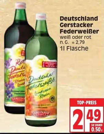 Edeka Deutschland Gerstacker Federweißer 1L Flasche Angebot