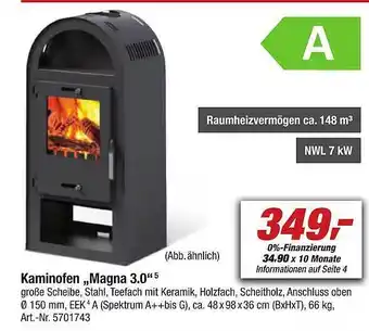 toom Baumarkt Kaminofen „magna 3.0” Angebot