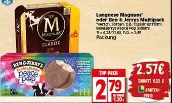 Elli Markt Langnese Magnum oder Ben & Jerry's Multipack Angebot