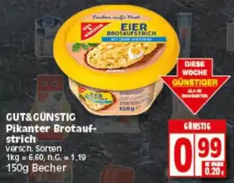 Elli Markt Gut & Günstig Pikanter Brotaufstrich 150g Becher Angebot