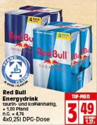 Elli Markt Red Bull Energydrink 4x0,25L DPG Dose Angebot