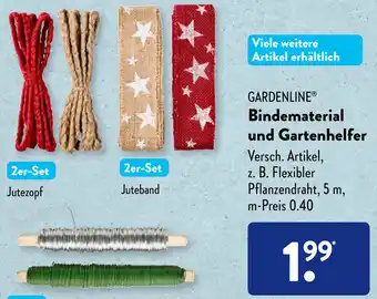 Aldi Süd Gardenline Bindematerial und Gartenhelfer Angebot