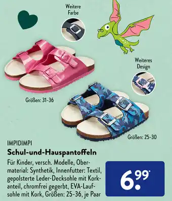 Aldi Süd Impidimpi Schul und Hauspantoffeln Angebot