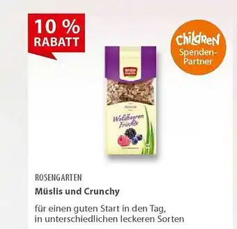 basic Rosengarten müslis und crunchy Angebot