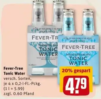 REWE City Fever Tree Tonic Water 4x0,2L Angebot