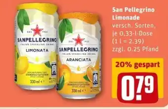 REWE City San Pellegrino Limonade 0,33L Angebot