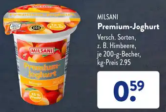 Aldi Süd Milsani Premium Joghurt 200 g Becher Angebot