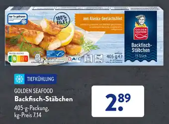 Aldi Süd Golden Seafood Backfisch Stäbchen 405 g Packung Angebot