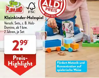 Aldi Süd Playland Kleinkinder Holzspiel Angebot