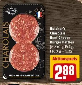 REWE City Butcher's Charolais Beef Cheese Burger Patties 230g Angebot