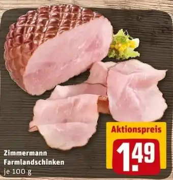 REWE City Zimmermann Farmlanschinken 100g Angebot