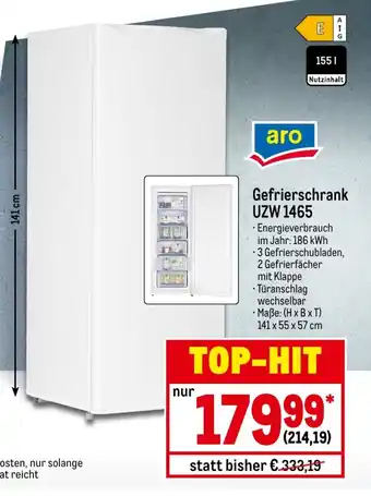 METRO Aro Gefrierschrank UZW 1465 Angebot