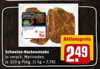 REWE City Schweine Nackensteaks 320g Angebot